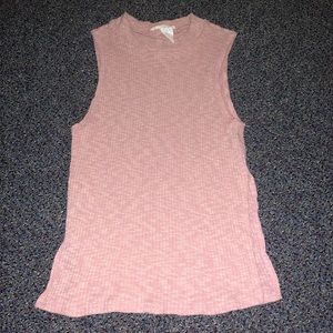 Pink Ribbed Tank